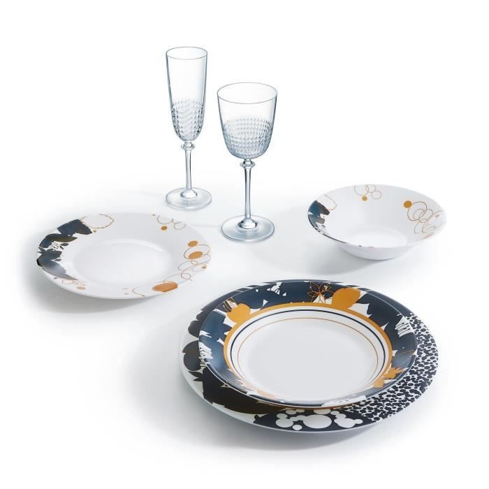 Assiette en verre ciselé "Annual convention New York City" - Label Emmaüs