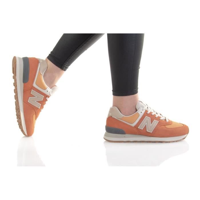 Chaussures NEW BALANCE 574 Orange Femme Adulte Orange