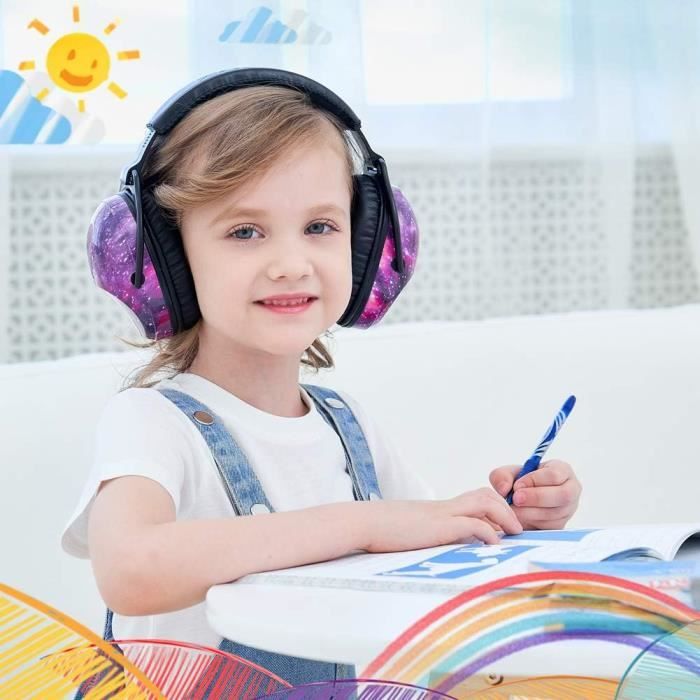 Protection Auditive Pour Enfants ZOHAN 030 - NRR 22 DB, SNR 25 DB - Réglable, Confortable - Idéal Autisme, Concerts
