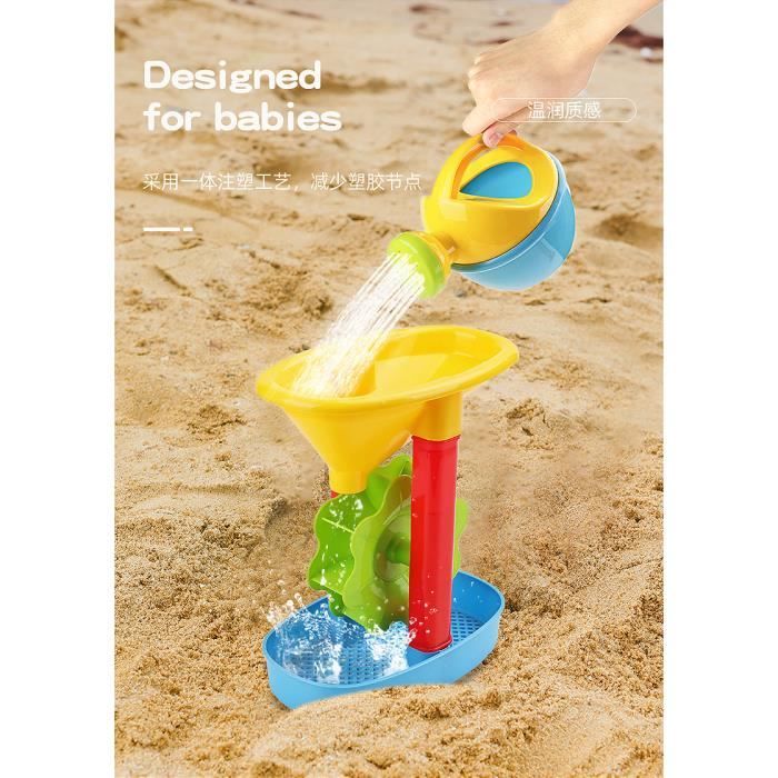 14 Pièces Set De Plage Pour Enfants – Seau, Pelles, Moules, Arrosoir, Sac Filet – Plage Ou Bac à Sable