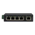STARTECH Switch Ethernet industriel non géré à 5 ports - Commutateur réseau 10/100 a montage sur rail DIN - 2 Couche supportée-3
