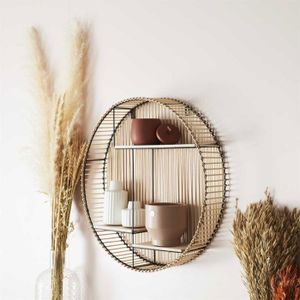 Tapis Rond Vintage Pour Salon Et Chambre À Coucher Motif Rose 92 Cm De