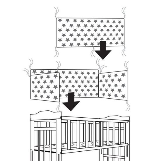 Tour De Berceau Tour De Lit Reversible Pour Berceau Monsieur Bebe 40 X 80 Cm Cdiscount Puericulture Eveil Bebe