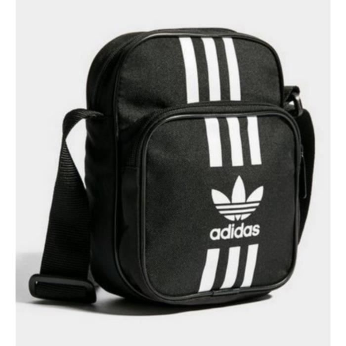Sacoche Homme Adidas Originals small items Noire Bandes Blanches noir et  blanc - Cdiscount Bagagerie - Maroquinerie