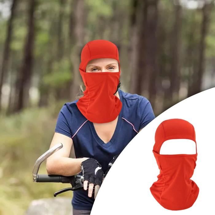 Masque coupe-vent cagoule masque de cyclisme casque chapeau pour hommes/ femmes sports de plein air équitation rouge - Cdiscount Sport