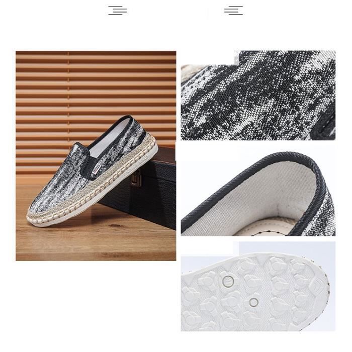 Altxic Espadrilles Plates Homme En Toile Confort - Bout Fermé, Légères Et Respirantes Style Sport-Chic
