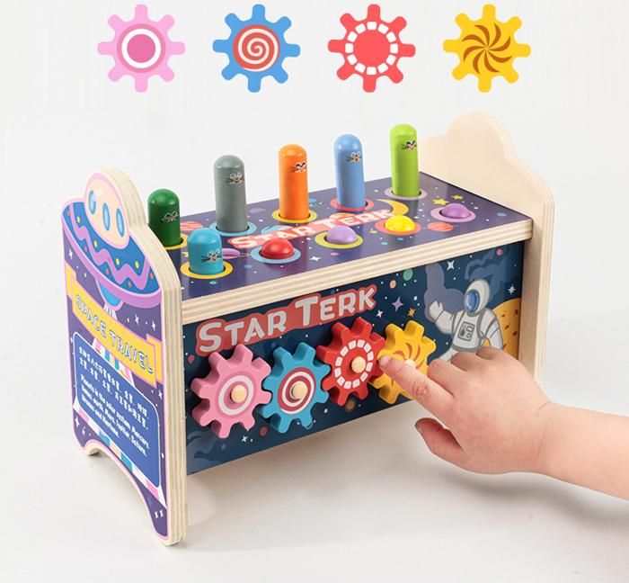 Symiu Jouet 3-en-1 Bébé 1-3 Ans – Xylophone, Chasse Taupe Et Labyrinthe – Jeu éducatif En Bois – Cadeau Filles Garçons