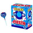 Sucette Kojak Fiesta fourrée Bubble gum. Mûre. Boite présentoir de 100-0