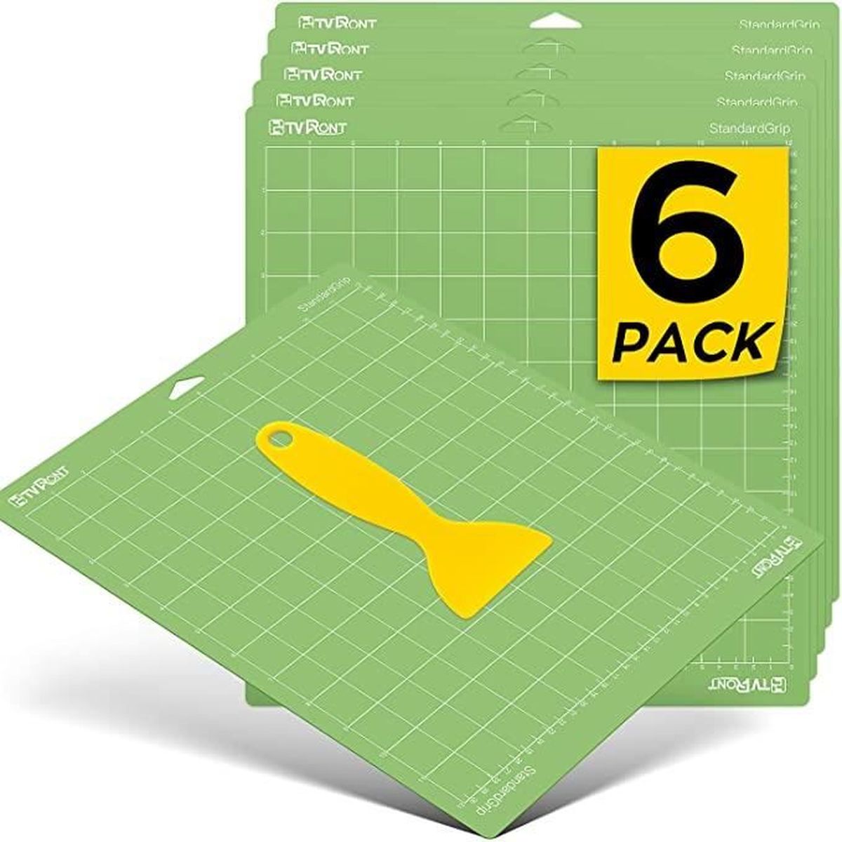 Tapis De Découpe Pour Cricut Joy - Lot De 6 (14x5.5 Et 8.5x5.5 Pouces) - Adhésif Standard, Light, Strong - Vert, Bleu, Violet