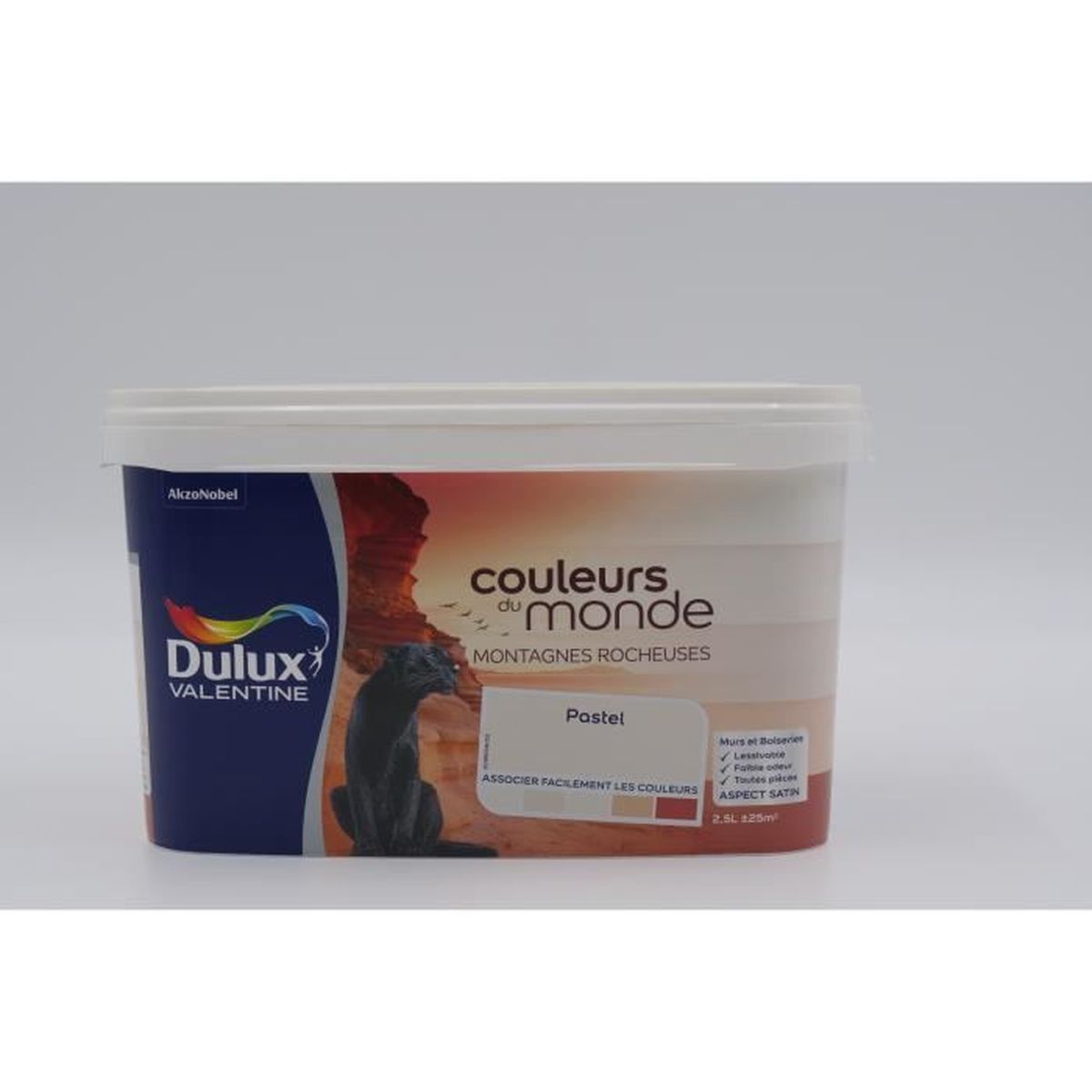 Peinture Murs Et Boiseries Color Resist Dulux Valentine Satin Bleu Gris 2 5l