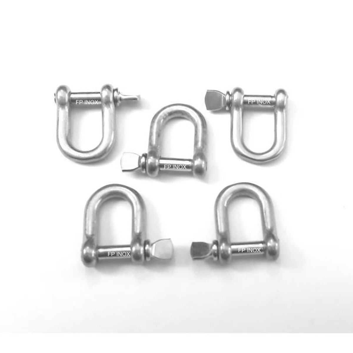 Lot De 5 Manilles Droites INOX A4 316 - 3mm - Pour Accastillage Marine Et Bricolage