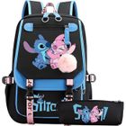GUANGNA Sac à Dos Stitch pour Enfants, Sac à Dos d'école, Sac à Dos Scolaire pour Filles, Avec USB et Joli Motif de Dessin Stitch,