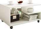 EBUY24 Stango Table basse avec 5 étagères, blanc.