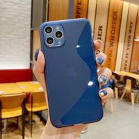 Coque Pour iPhone 12 mini Silicone Luxe Antichoc Bleu