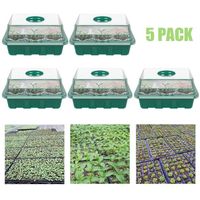 Lot de 5 Plantation boîte de germination Bac à semis, Mini Serre pour semis, Propagateur Jardin pour démarrage et Croissance
