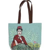 art&design24 Tote Bag « I'm Frida », Sac pour femme en coton, Shopper en tissu de fibres recyclees, 45 x 35 x 7 cm