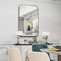 Miroir Mural Rectangulaire Grande Taille 120x76 Miroir Décoration Murale Design pour Salon Salle de Bain Chambre