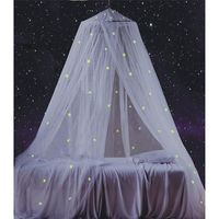 Moustiquaire de Lit Grande Moustiquaire Ciel du Lit avec étoiles fluorescentes pour Lit de Bébé Enfant 0.6x2.5x12M Contre Insectes