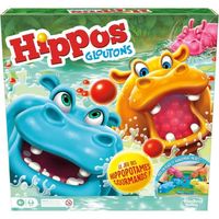 Hippos gloutons, jeu de société enfant, jeu de plateau, dès 4 ans, pour 2 à 4 joueurs, Hasbro Gaming
