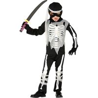 Déguisement Ninja Squelette Garçon - Marque NO NAME - Modèle Squelette - Polyester - Noir - Enfant - 10 ans