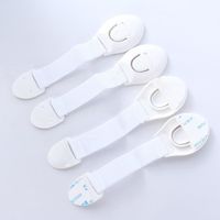 Produits de protection pour bébé Tiroirs de porte d'armoire Serrures de sécurité pour toilettes de réfrigérateur, blanc