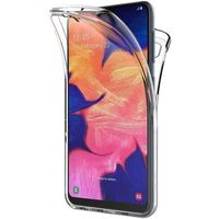 Pour Samsung Galaxy A10 6.2" SM-A105F: Coque Silicone 360° protection intégrale Avant et Arrière - TRANSPARENT