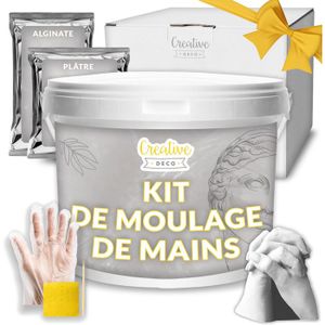 Kit D'Empreintes De Mains Et Pieds Bébé 3D - Kit Moulage Main Couple - Souvenir Personnalisé