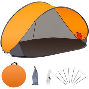 ABRI DE PLAGE Tente de plage pop up déployable - Marque - Modèle - Protection solaire UV - Design pop-up - Espace spacieux