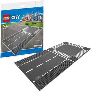 ASSEMBLAGE CONSTRUCTION Jeu de construction LEGO City - Route droite et ca