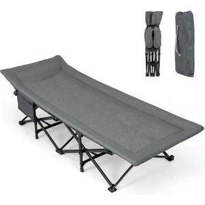 Lit de champ pliable TRESKO® + | Lit de camping XXL large | Lit d