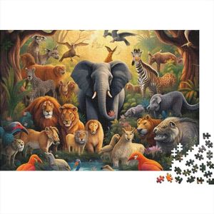 PUZZLE Jungle Animals Puzzle De 500 Pièces Art Puzzle Pou