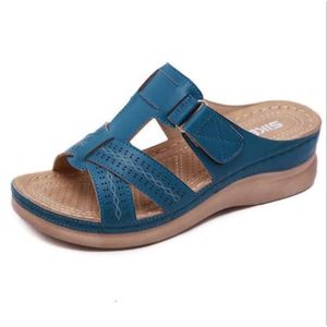 CELANDA Sandales Compensées Mode Femmes Premium Orthopédiques Sandale À Bout Ouvert Été Chaussures de Plage Anti-dérapant Respirant Sandales 