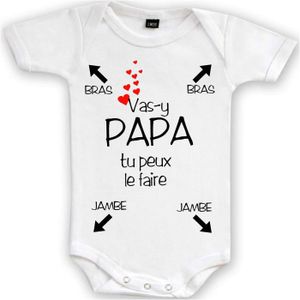 Body bébé humour pour apprendre à papa à habiller bébé!