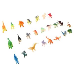 FIGURINE - PERSONNAGE Omabeta Jouet modèle de dinosaure 24pcs Figurines de Dinosaures Détails Réels Ensemble de Jeu Interactif en jeux d'activite