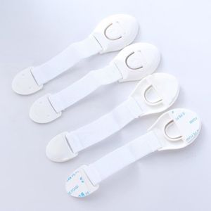 KIT SÉCURITÉ BÉBÉ Produits de protection pour bébé Tiroirs de porte d'armoire Serrures de sécurité pour toilettes de réfrigérateur, blanc