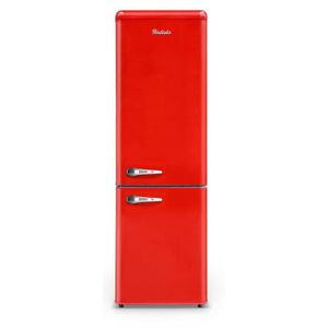 RÉFRIGÉRATEUR CLASSIQUE RADIOLA - RARC250RV - Réfrigérateur Combiné Vintage - Froid statique - Clayettes verres - 249 L (180+69) - Rouge