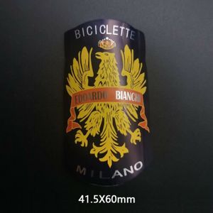 DÉCORATION DE VÉLO Black Bianchi -Badges de tête en alliage métalliqu
