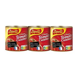 SAUCE PÂTE ET RIZ ZAPETTI - Sauce Tomate 285G - Lot De 4