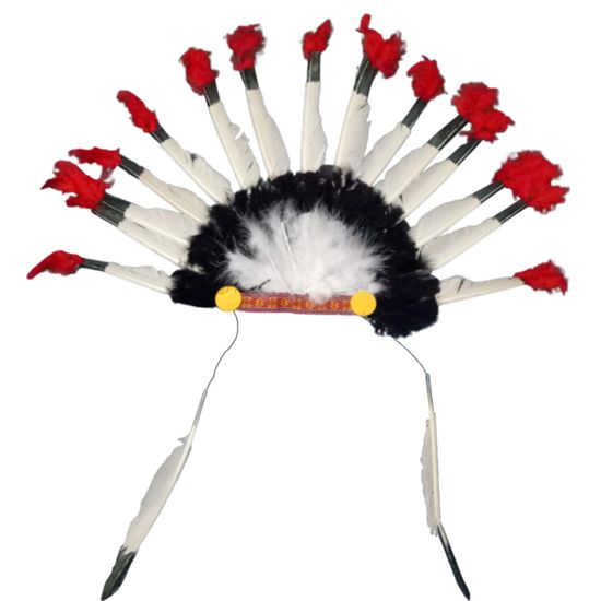 Vibhgtf - Coiffe Indienne à Plumes Pour Adultes - Déguisement Fête Et Festival