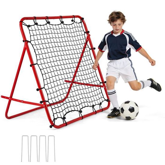 Filet De Remplacement Football Rebondissant 100x100cm - Maille Polyester Avec 20 Cordes Élastiques