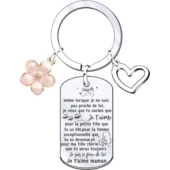 Porte-clés Inspiration « Mon Amour » En Acier Inoxydable - Message Motivant - Cadeau Anniversaire, Encouragement
