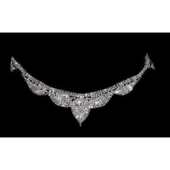 Crystal Strass Headband Scintillant Argent Foret Avec Vintage