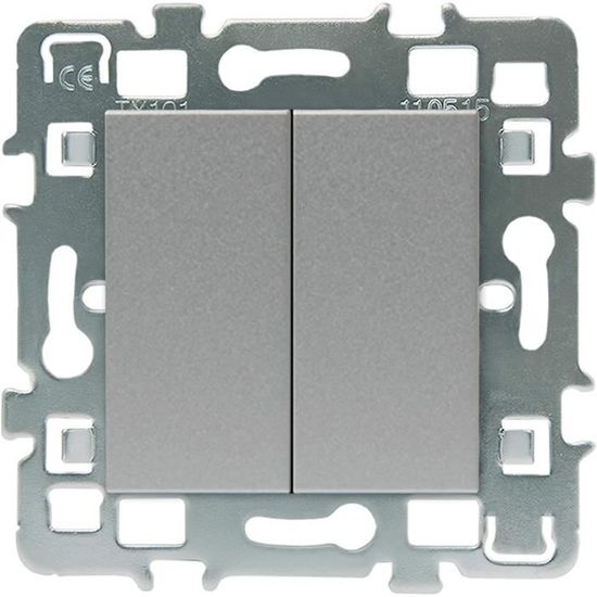 Prise Murale Double 2P+T 16A Casual Legrand - Blanc Brillant, Installation Facile, Bornes Automatiques - Fabrication Française - 10