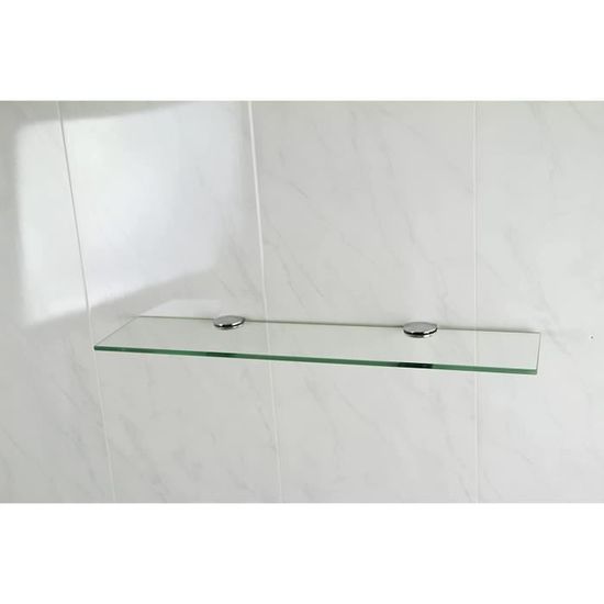 Étagère D'angle En Verre Trempé 30 Cm - Finition Chromée, Idéale Pour Salle De Bain, Chambre Ou Bureau - 7