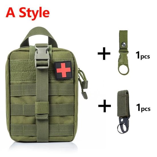 Sac BB avec crochet Pochette de premiers secours tactique Molle EMT, sac  médical militaire IFAK, extérieur, c - Cdiscount Sport
