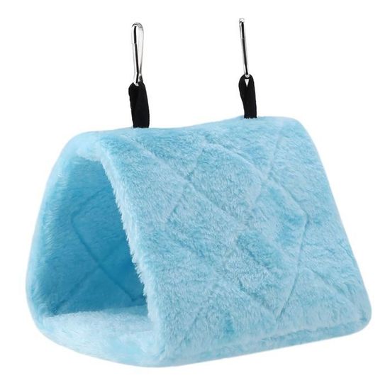 Nid D'oiseau Chaud Suspendu Pour Cage - Lit Doux En Polaire Pour Perruches, Calopsittes, Hamsters (Jaune, Taille M)
