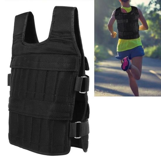 Duokon Gilet lesté Gilet de Poids Courir 50KG en Tissu Oxford Respirant pour Entraînement