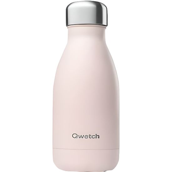 Bouteille isotherme 260 ml rose pastel qwetch Rose