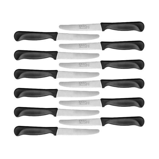 12 couteaux de petit-déjeuner à lame crantée - Cdiscount Maison