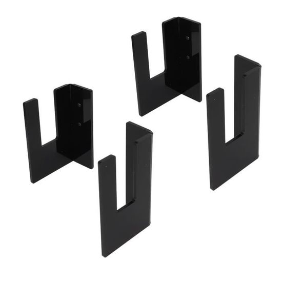 Support Mural Pour Skateboard, Snowboard, Longboard - Lot De 4 Crochets Noirs, Montage Facile - Idéal Pour Rangement Et Décoration
